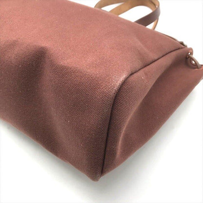 Hermes Herbag Cabas GM Brown Canvas Tote Bag Gold Shikaku — view 6