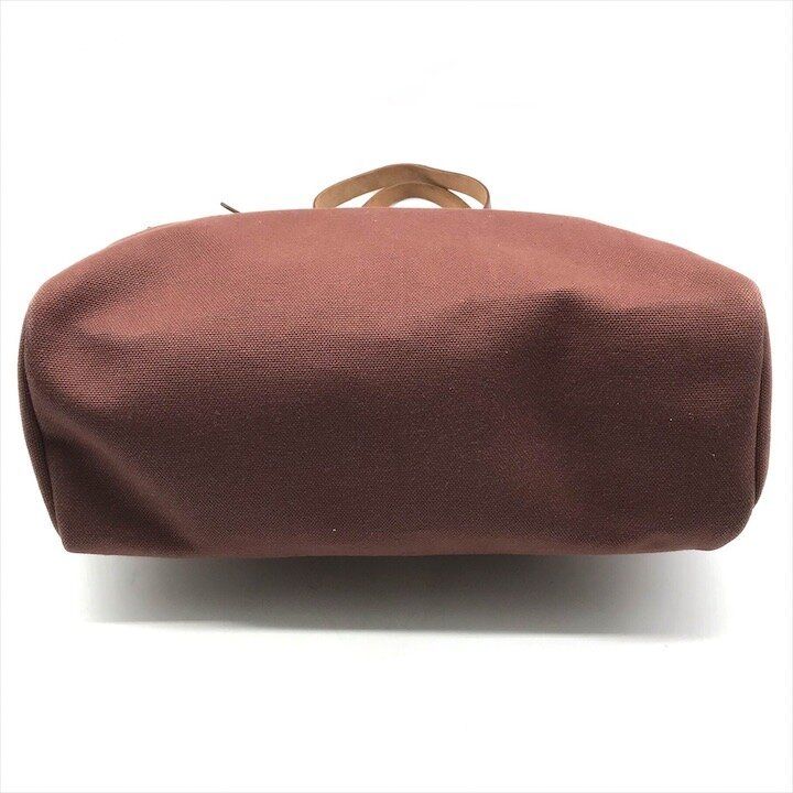Hermes Herbag Cabas GM Brown Canvas Tote Bag Gold Shikaku — view 4