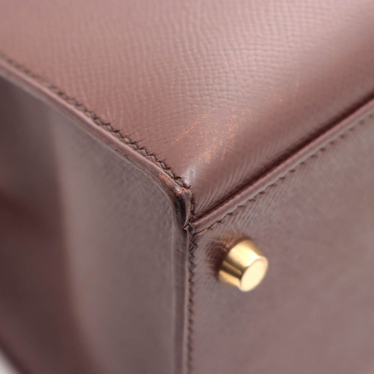 Hermes Kelly 32 Brown Sellier Handbag Courchevel — view 8