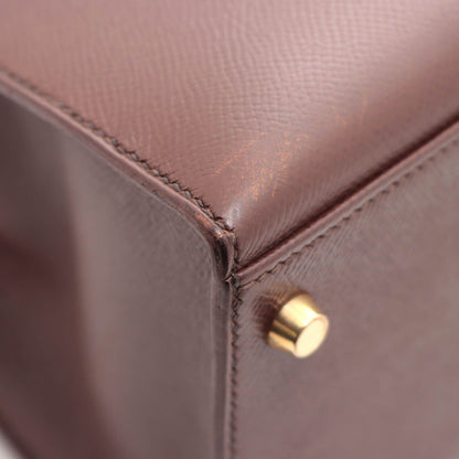 Hermes Kelly 32 Brown Sellier Handbag Courchevel — view 8