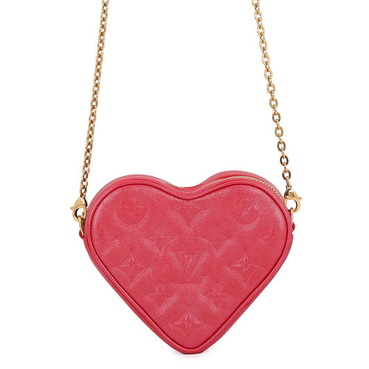 Louis Vuitton Chain Shoulder Bag Monogram Heart on Lambskin