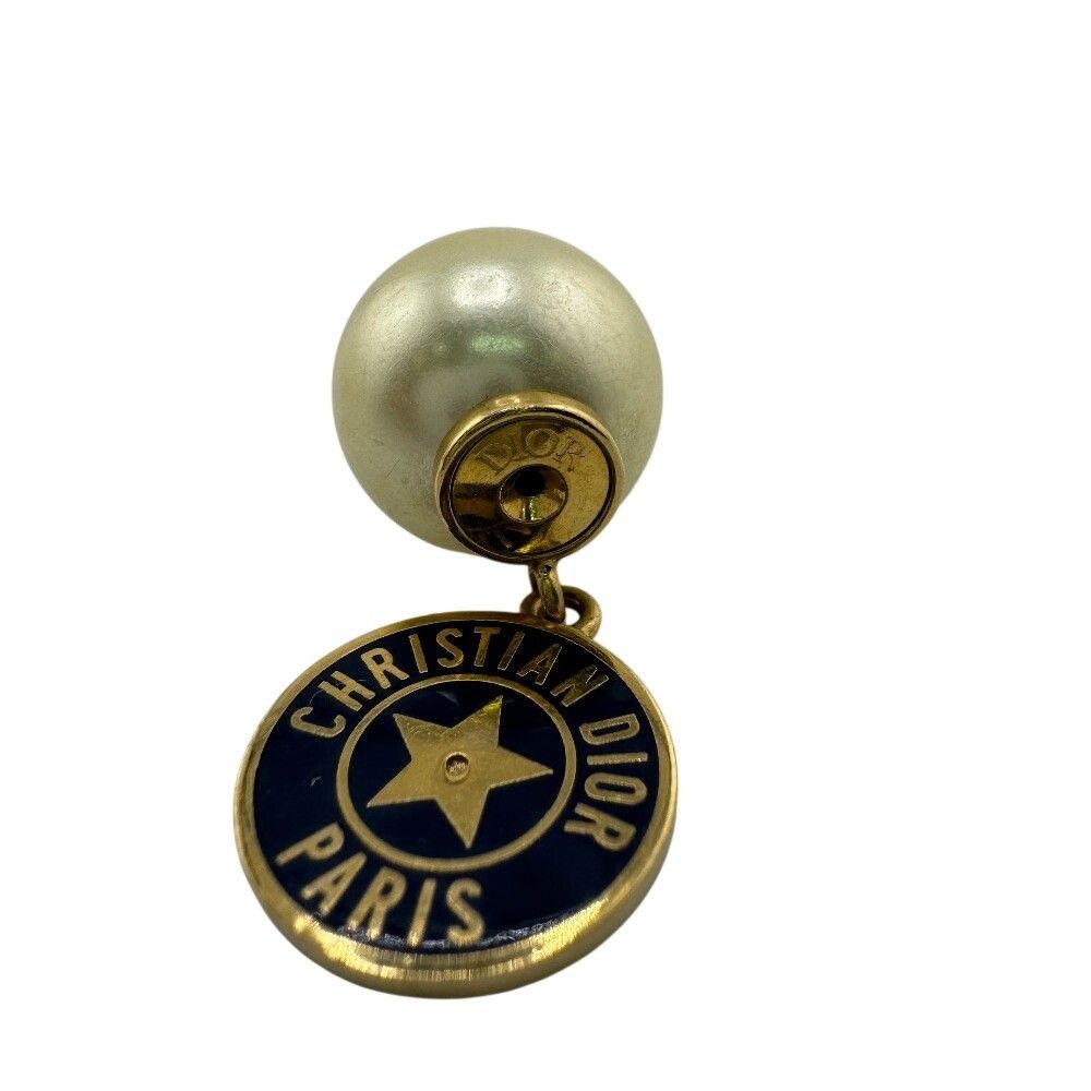 Dior Tribales Tribal Logo Earrings Faux Pearl White — view 6