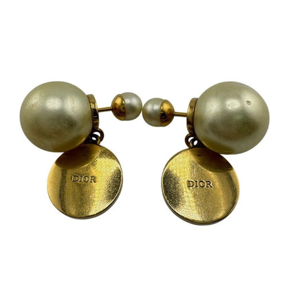Dior Tribales Tribal Logo Earrings Faux Pearl White — view 2