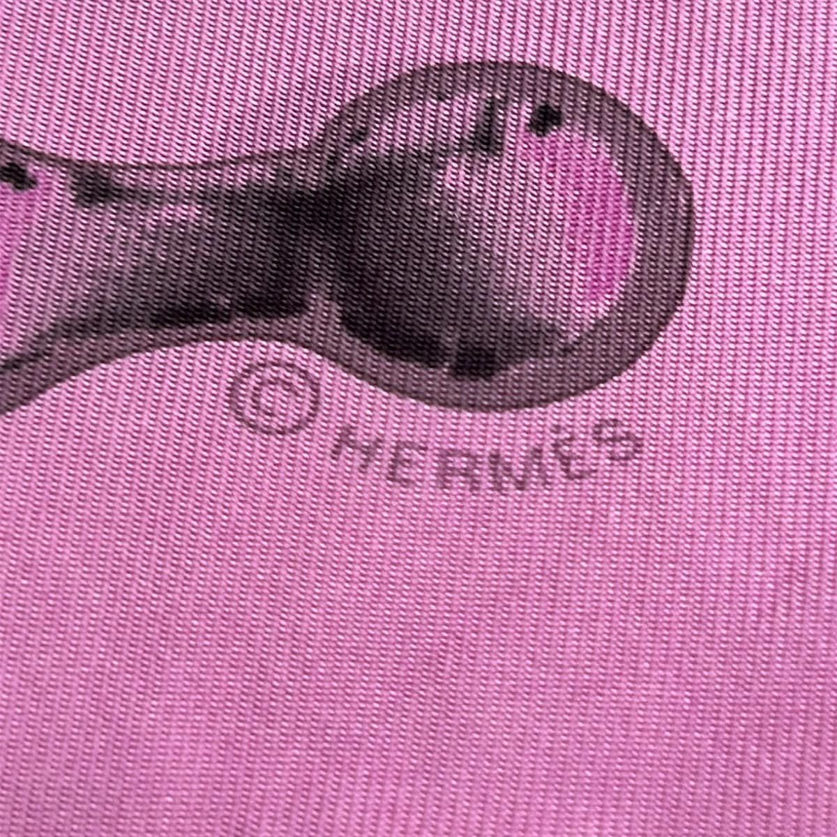 Hermes Scarf Carre 90 Pink Vif Argent Silk — view 2