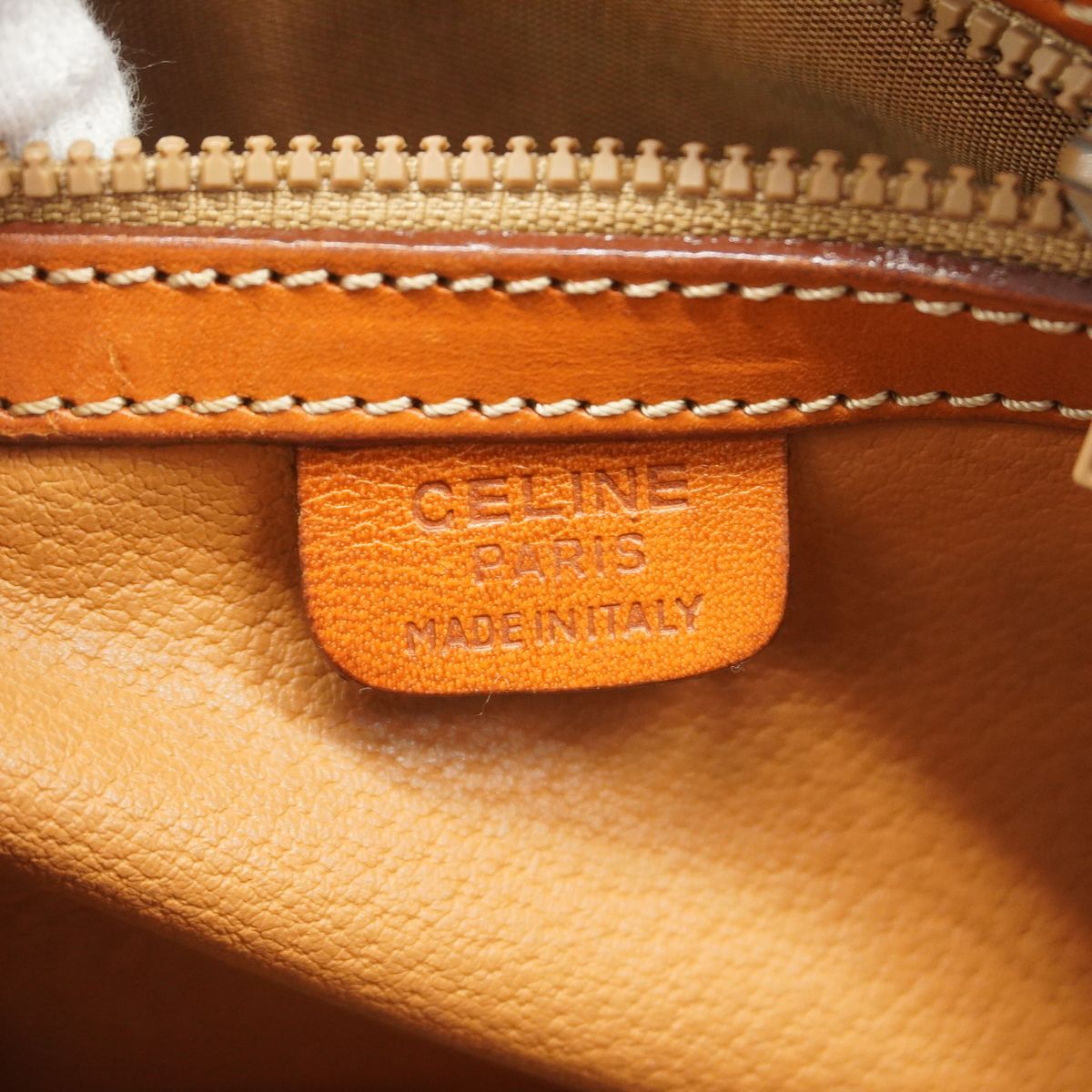 Celine Handbag Macadam Brown Gold 2-Way Bag — view 5