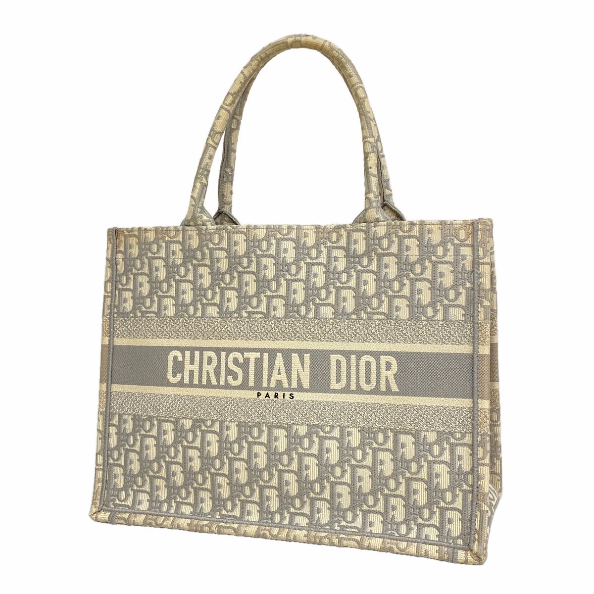 Dior Tote Bag Book Canvas Gray