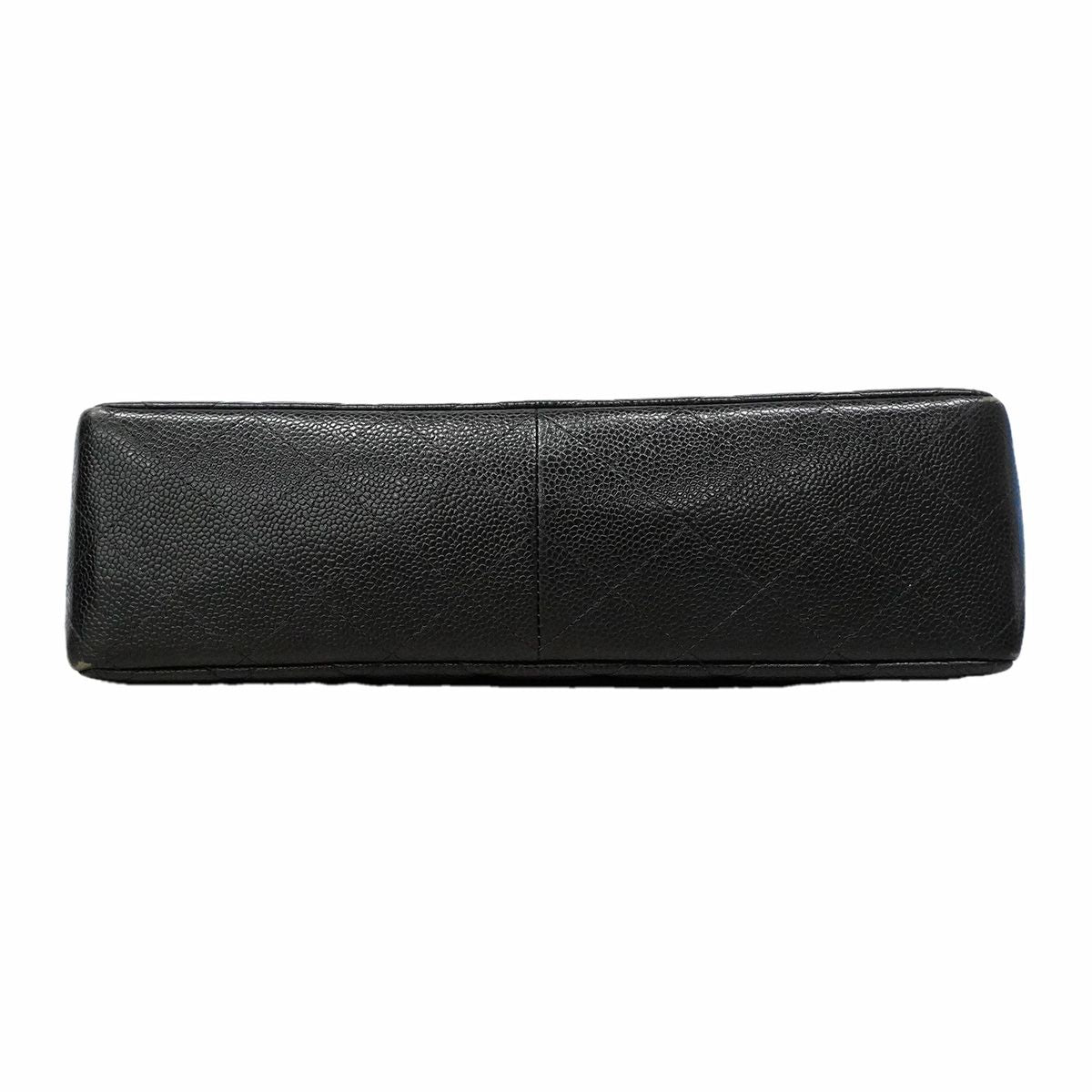Chanel Shoulder Bag Maxi Quilted Caviar Leather Black Gold — view 3