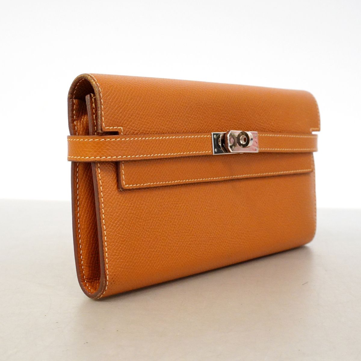 Hermes Wallet Kelly Long Veau Epsom Gold Silver — view 2