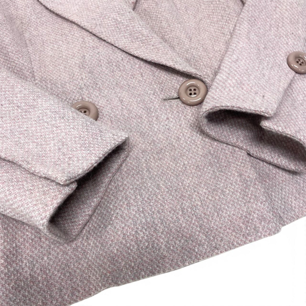 Dior Set Skirt Suit Double Breasted Jacket 9 Pink Wool — view 6