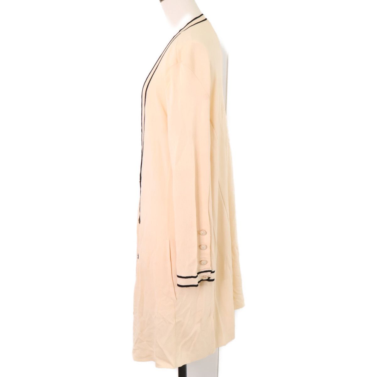 Chanel CC Logo Button Long Cardigan 44 — view 3