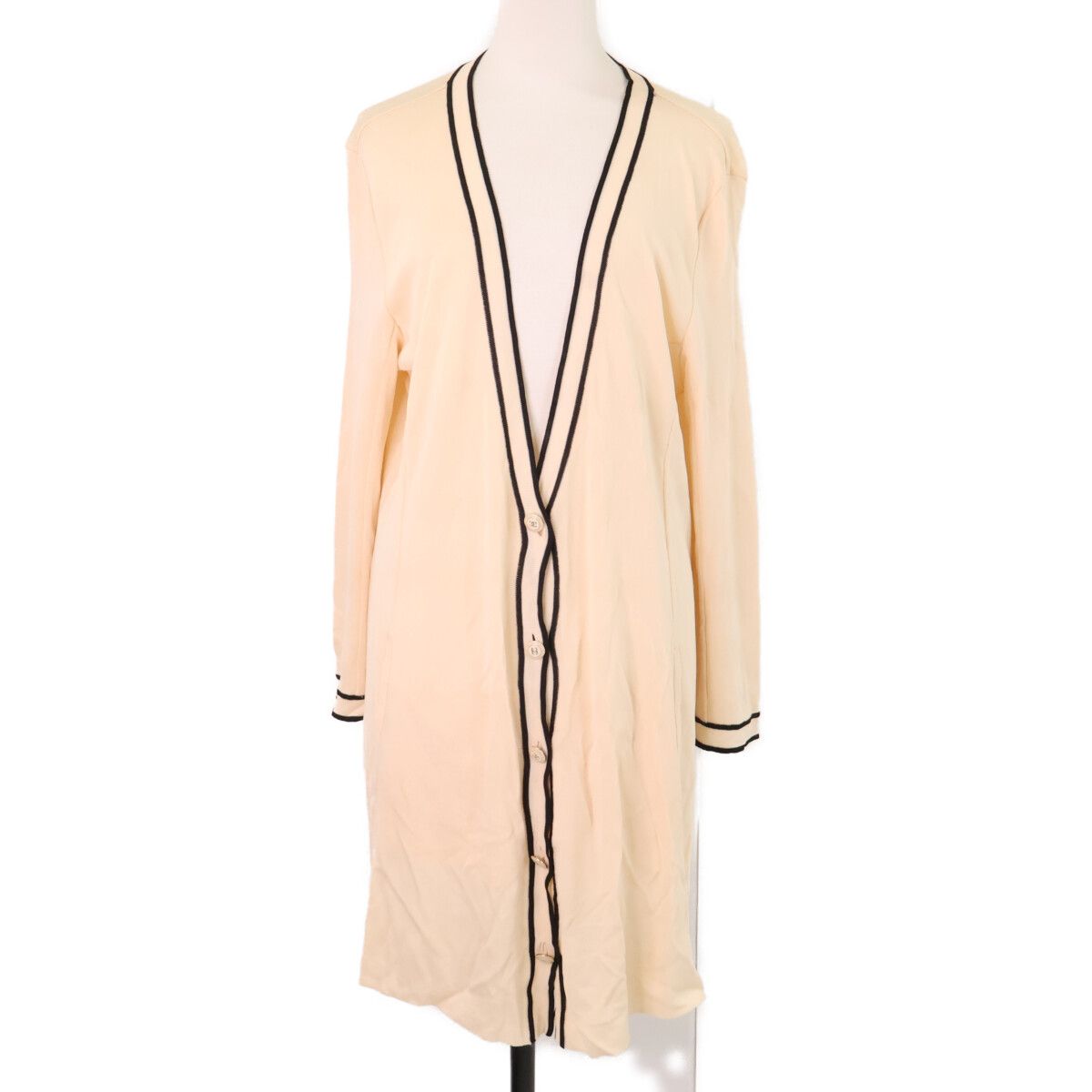 Chanel CC Logo Button Long Cardigan 44