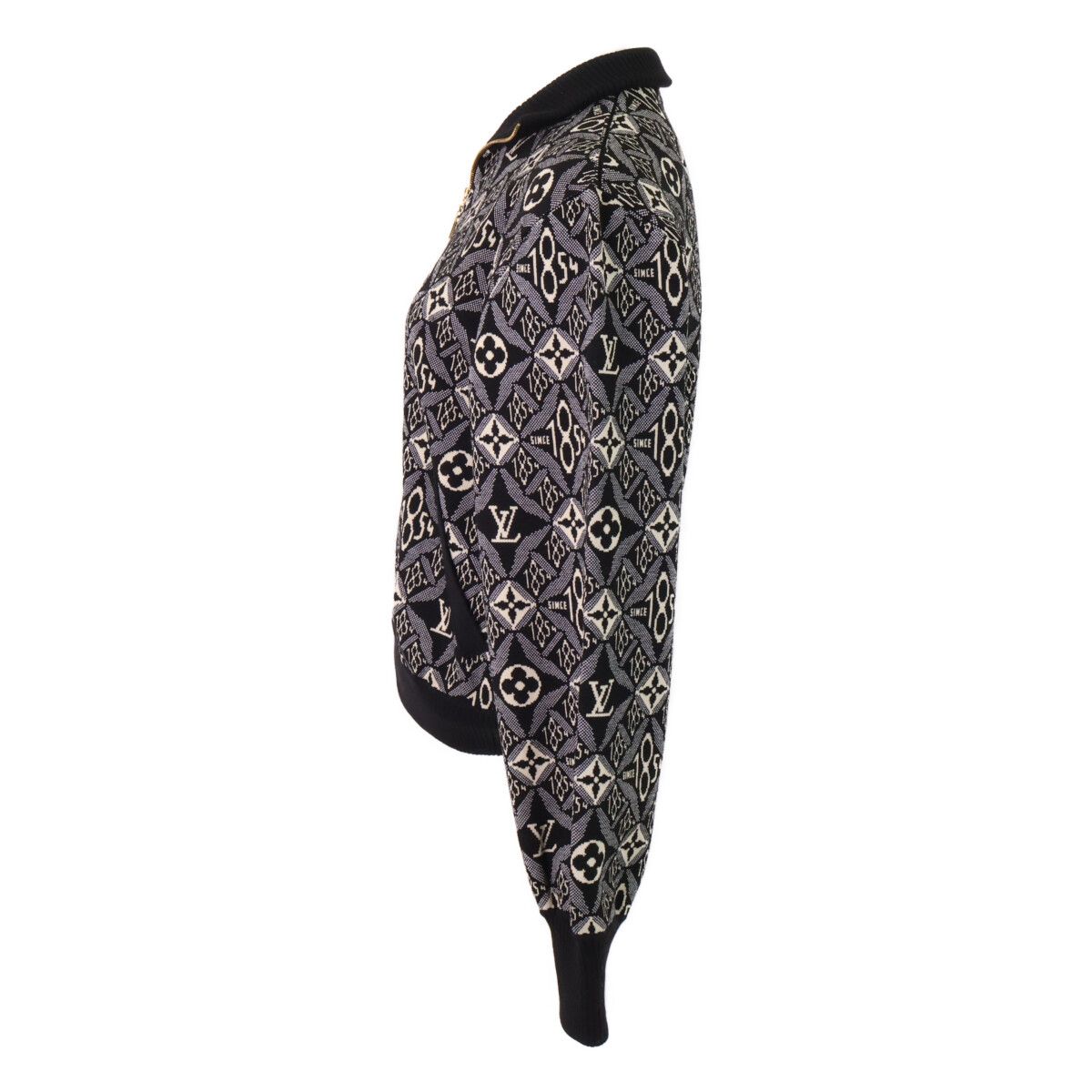 Louis Vuitton Monogram Zip Up Knit Sweater XS — view 3