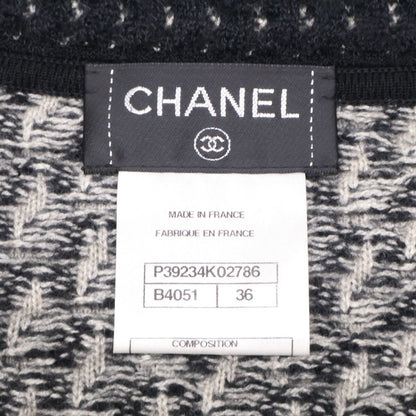Chanel Cashmere Silk Blended Mohair Knit Zip Jacket Skirt Set /42 36 — view 8