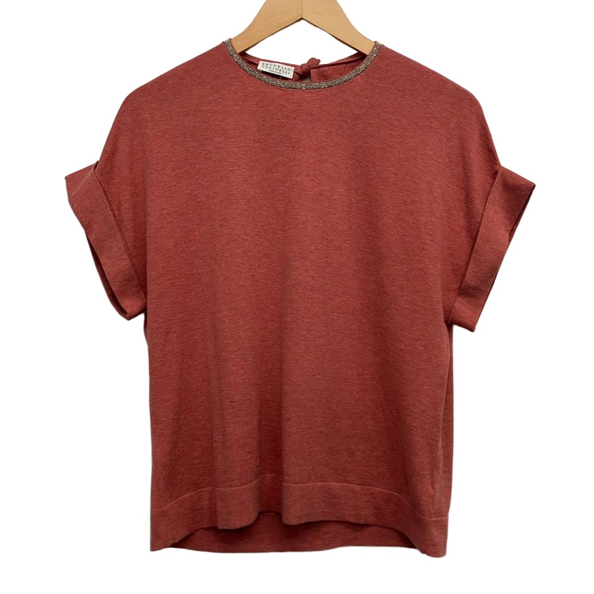 Brunello Cucinelli Short Sleeve Top Red Pink S