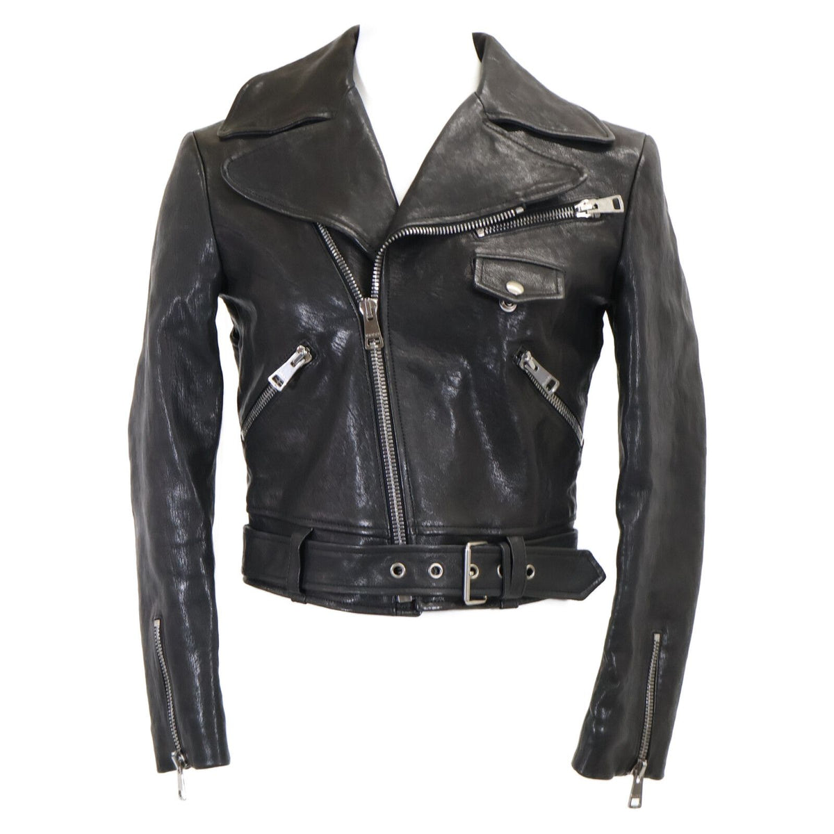 Gucci Insect Biker Jacket Lambskin Double Rider's 36