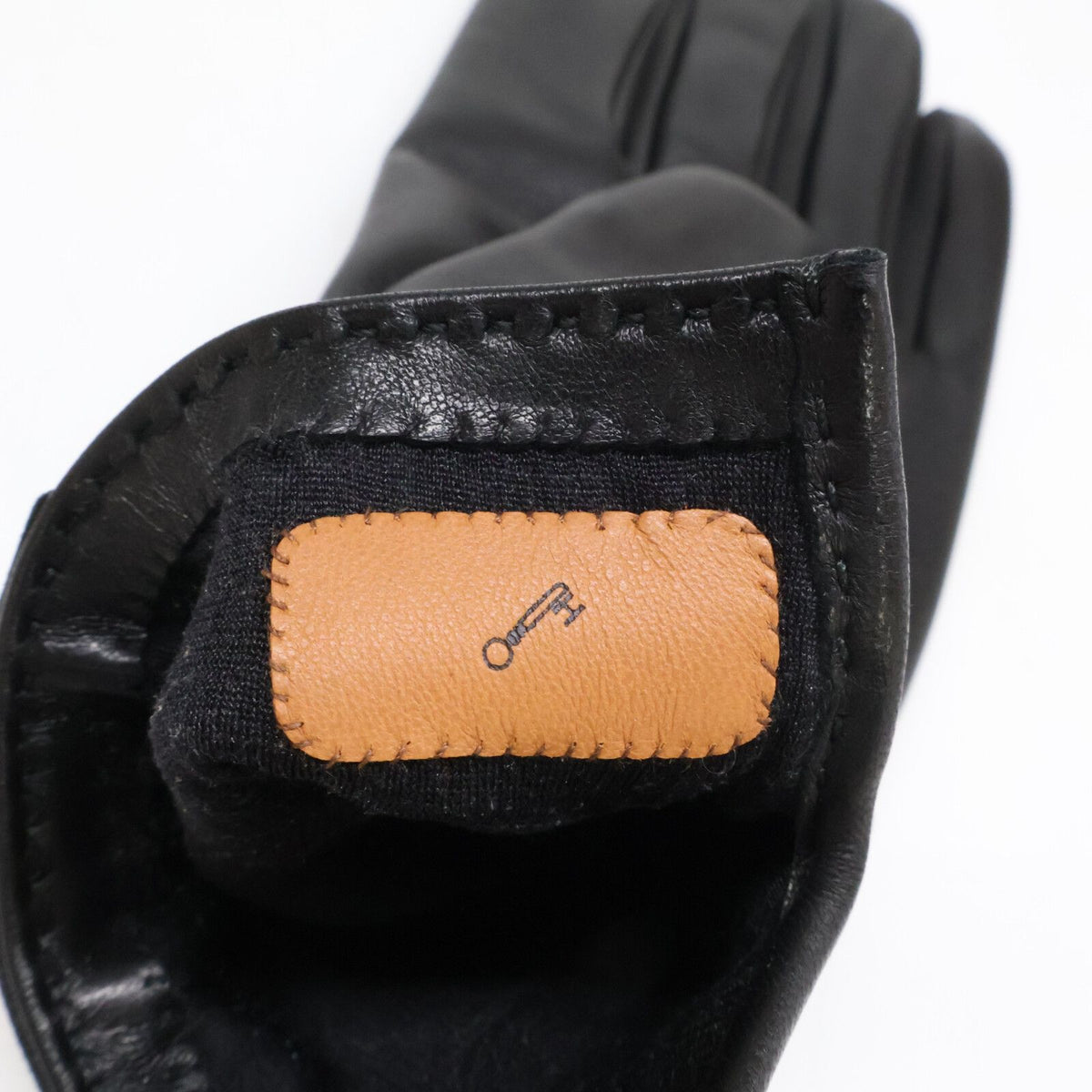 Hermes Lambskin Lining Silk Soya Kelly Gloves 7.5 — view 7