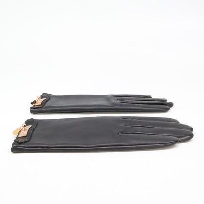 Hermes Lambskin Lining Silk Soya Kelly Gloves 7.5 — view 2