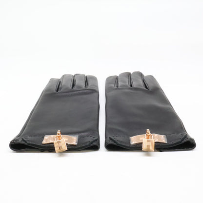 Hermes Lambskin Lining Silk Soya Kelly Gloves 7.5 — view 3
