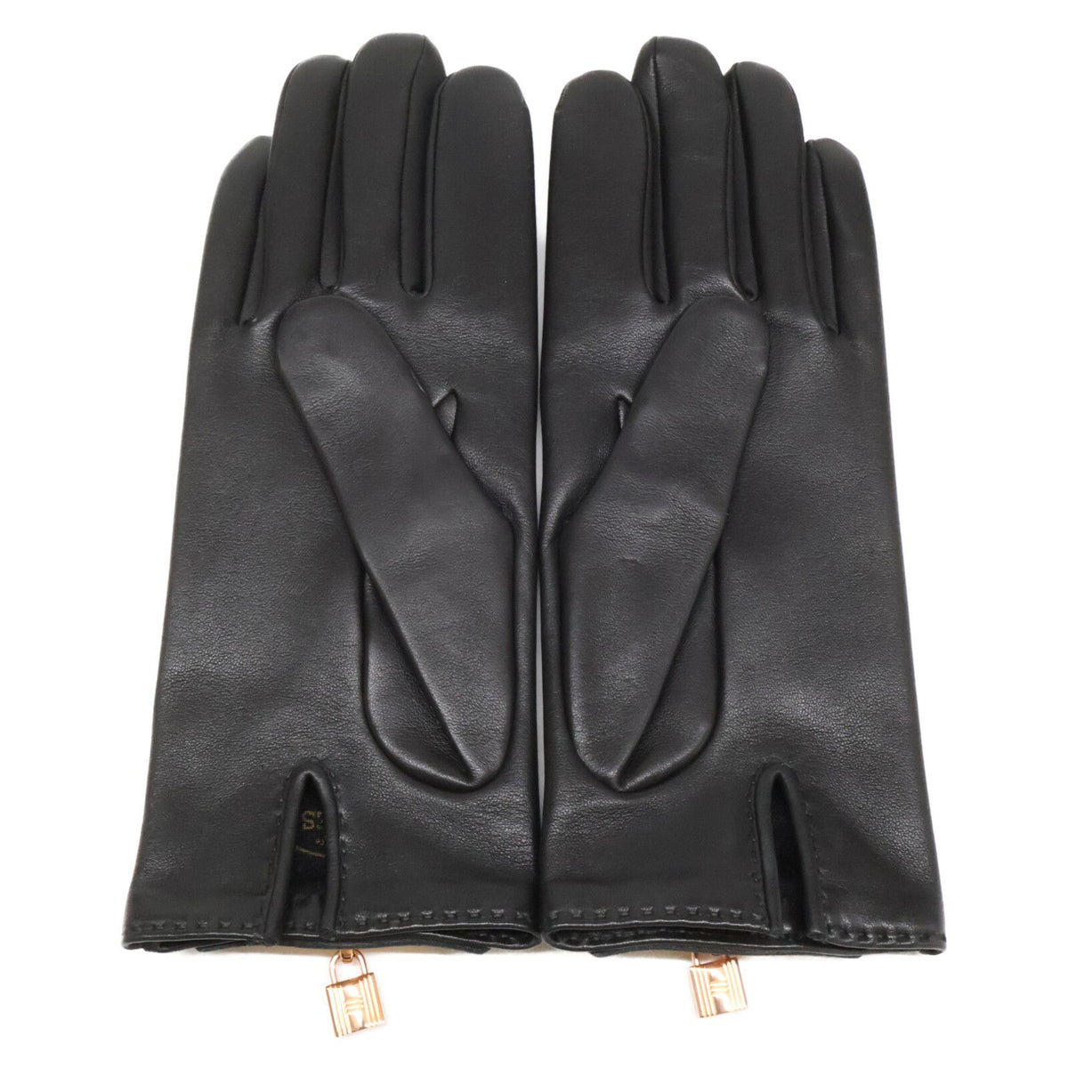Hermes Lambskin Lining Silk Soya Kelly Gloves 7.5 — view 6