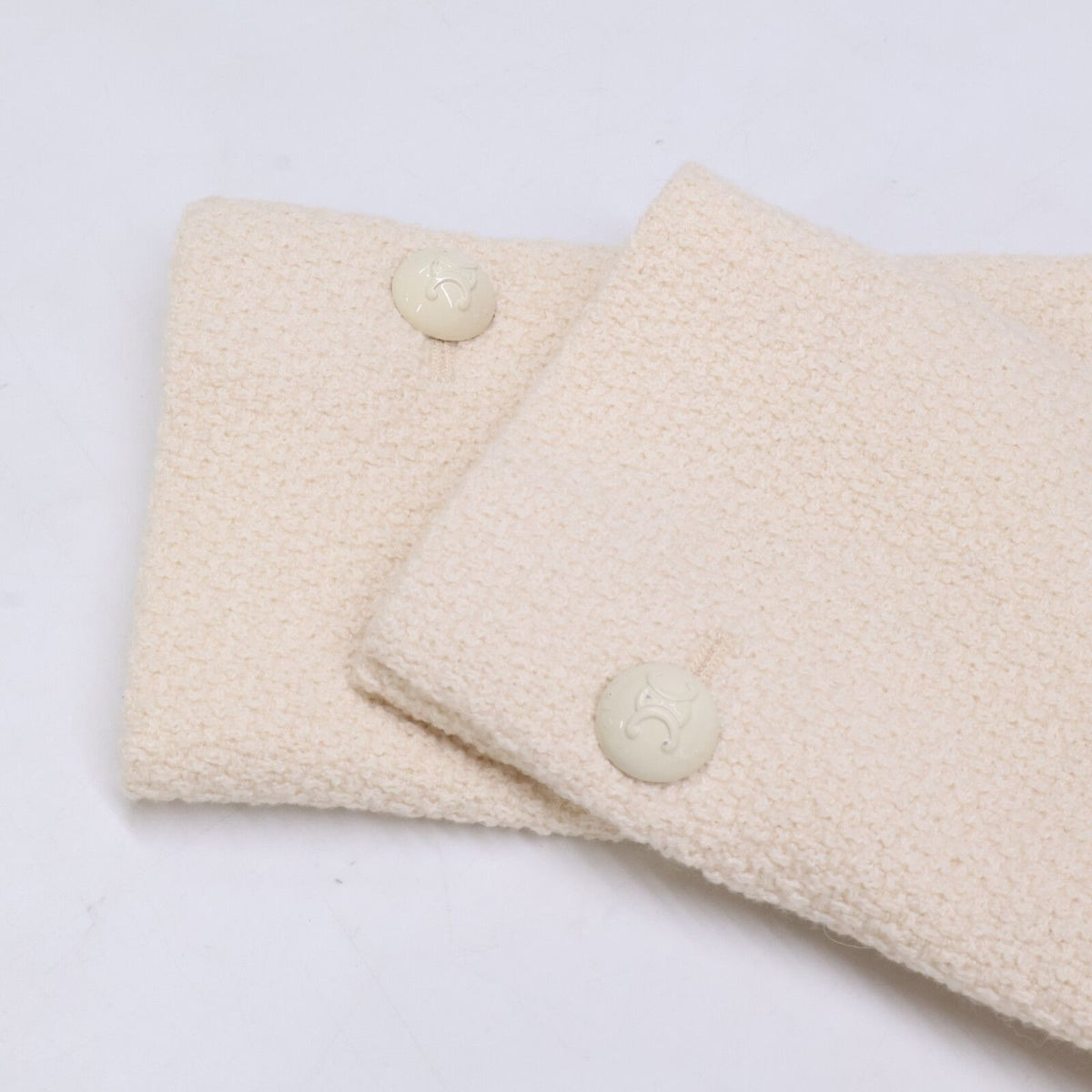 Celine Triomphe Button Cashmere Mixed Tweed Jacket 34 — view 7