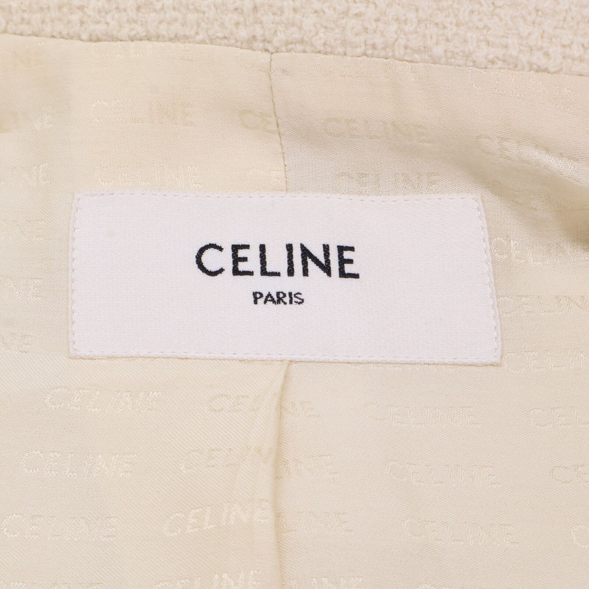 Celine Triomphe Button Cashmere Mixed Tweed Jacket 34 — view 5
