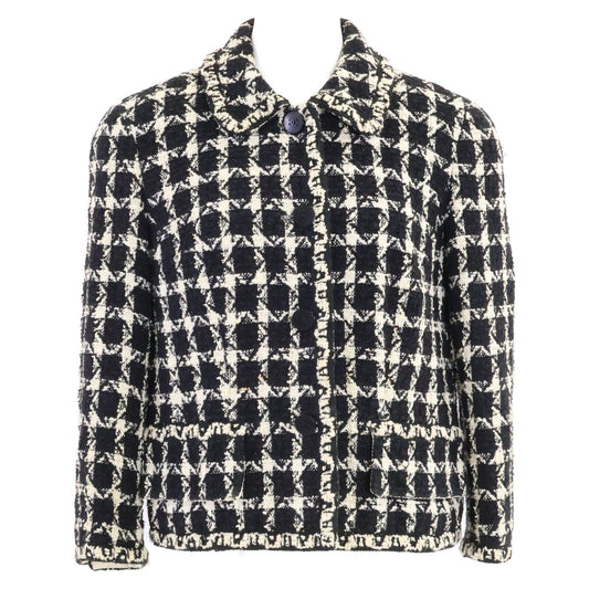 Chanel CC Logo Button Tweed Jacket 38