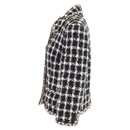 Chanel CC Logo Button Tweed Jacket 38 — view 3