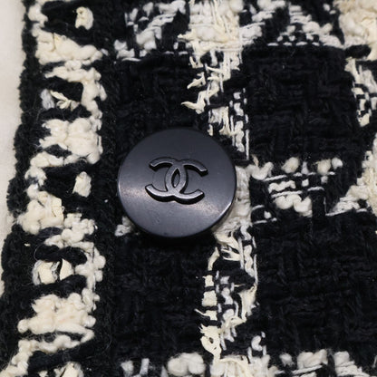 Chanel CC Logo Button Tweed Jacket 38 — view 8