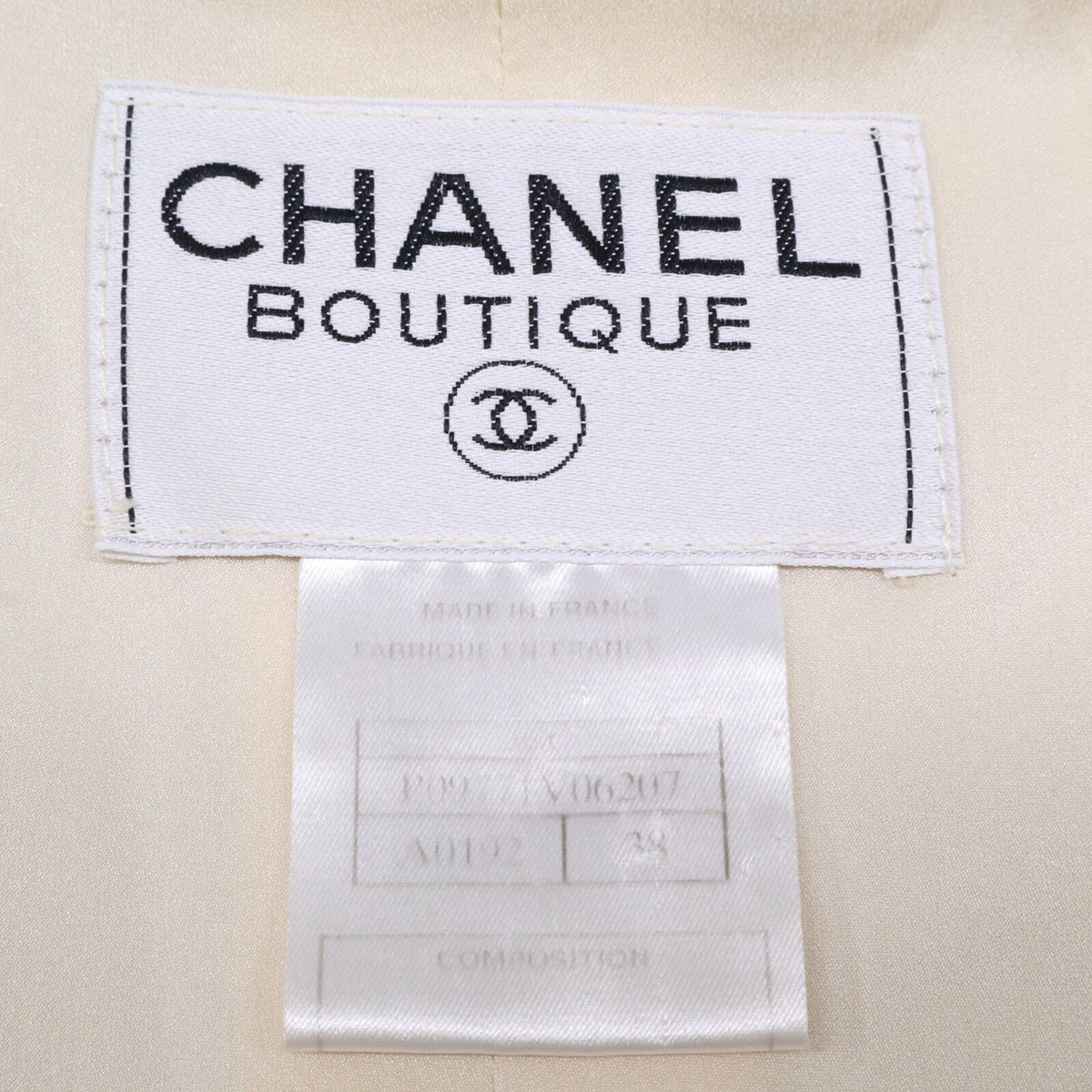 Chanel CC Logo Button Tweed Jacket 38 — view 5