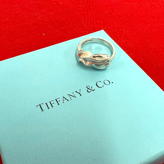 Tiffany & Co Vintage Tulip Ring 925 Sterling Silver