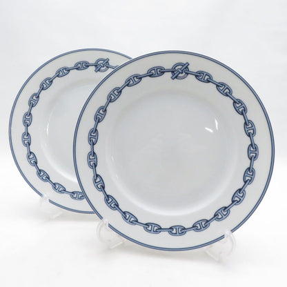Hermes Chaine D'ancre Medium Plate Pair 22 Bread Cake