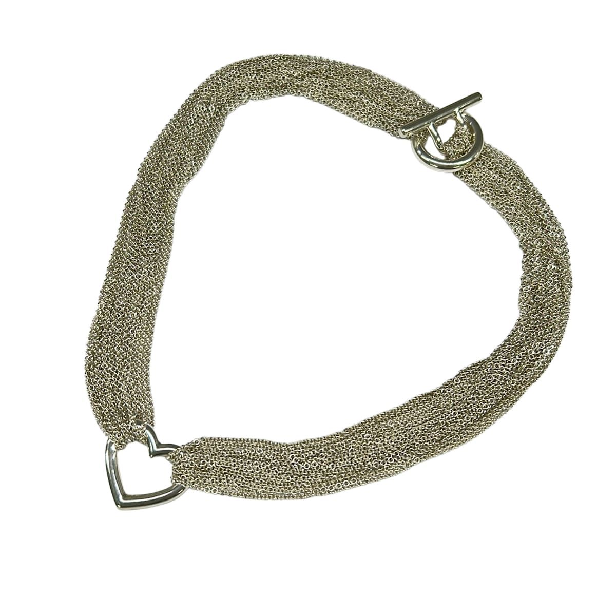Tiffany & Co Choker Silver 10 Row Heart Necklace — view 2