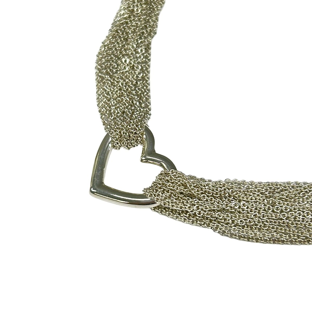 Tiffany & Co Choker Silver 10 Row Heart Necklace — view 3