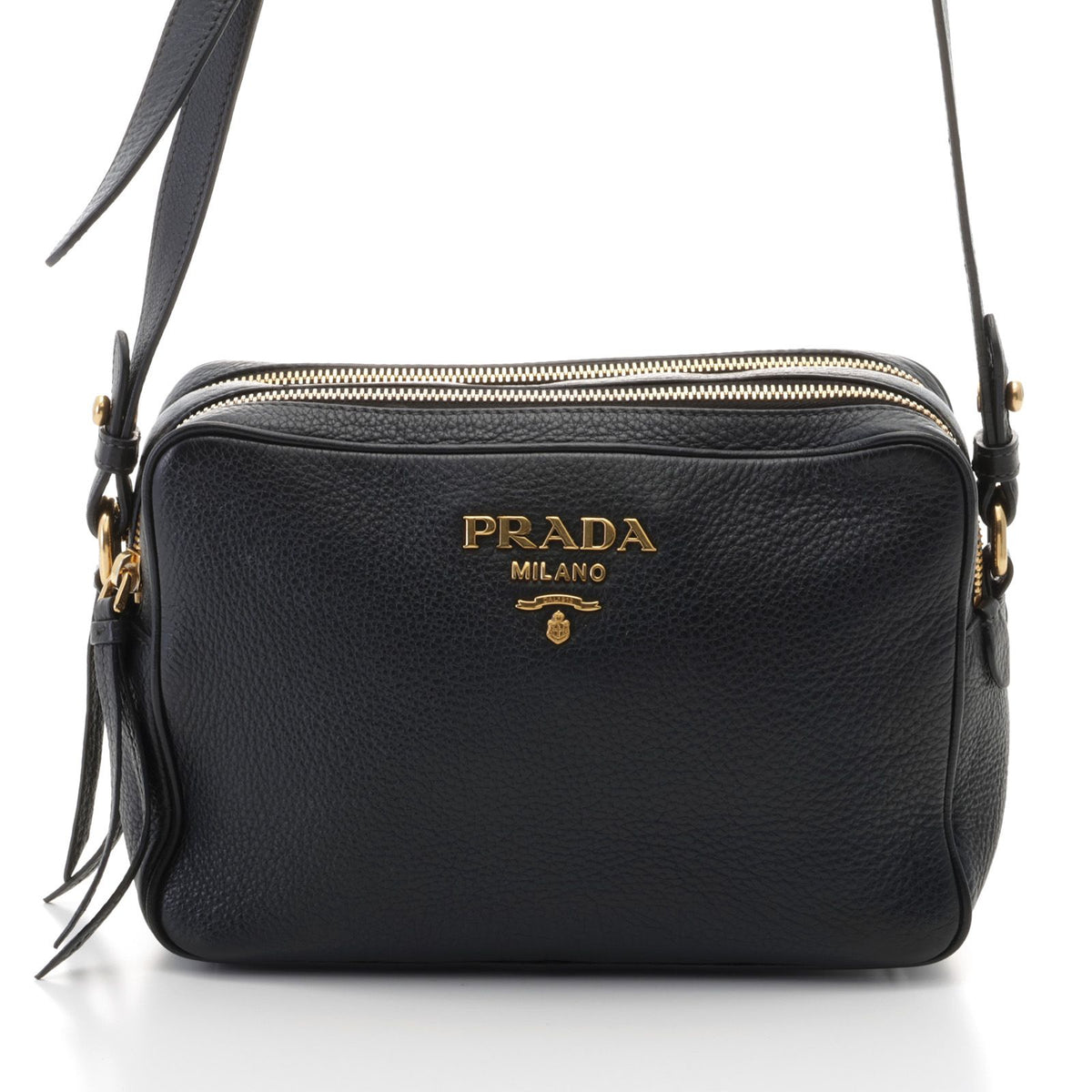 Prada Shoulder Bag Leather Black
