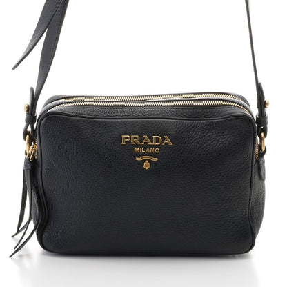 Prada Shoulder Bag Leather Black