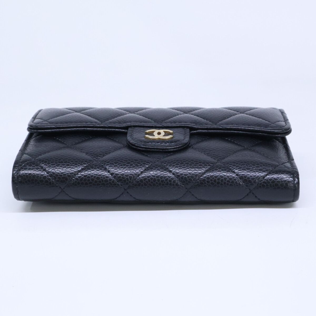 Chanel Caviar Leather Quilted Medium Flap Wallet Trifold — view 5