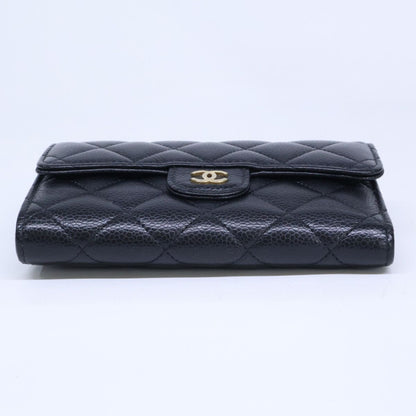 Chanel Caviar Leather Quilted Medium Flap Wallet Trifold — view 5