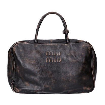 Miu Miu Vintage Wind Bow Nappa Leather