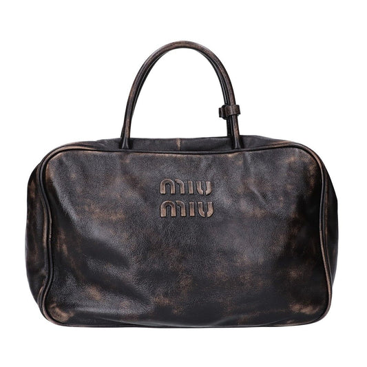 Miu Miu Vintage Wind Bow Nappa Leather