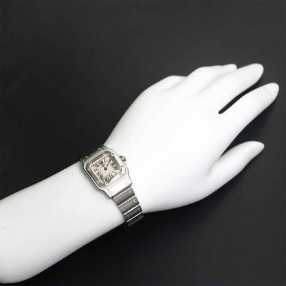 Cartier Santos Galbee SM Watch Ivory Quartz — view 3