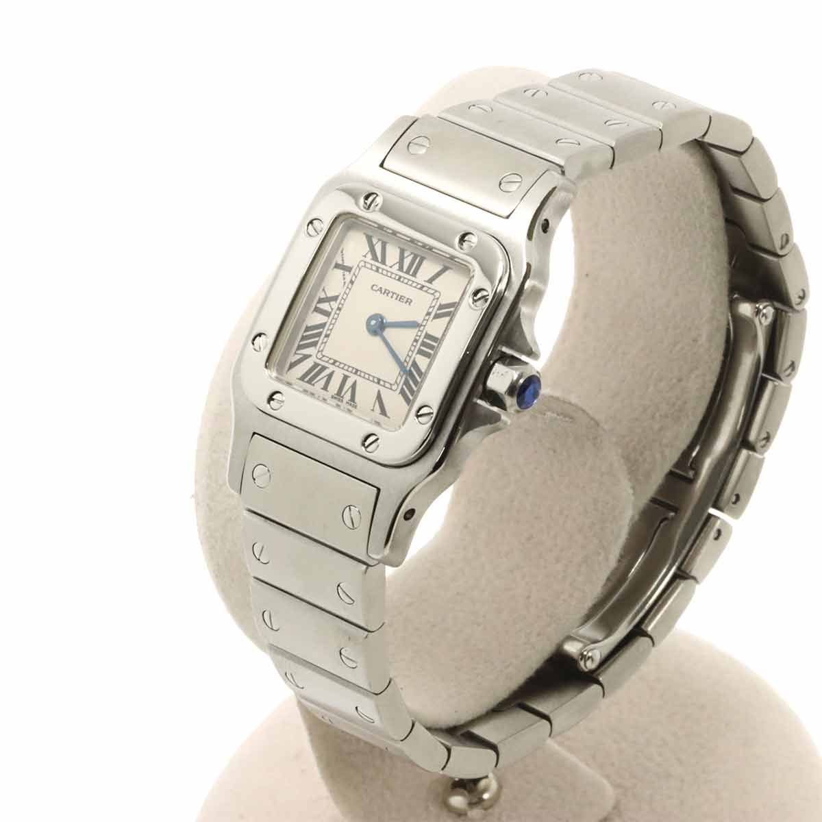 Cartier Santos Galbee SM Watch Ivory Quartz — view 2