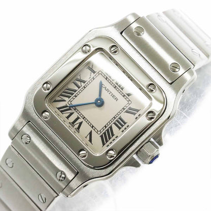 Cartier Santos Galbee SM Watch Ivory Quartz — view 7