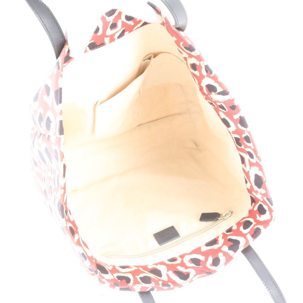 Gucci Leopard Print Animal Leather Tote Bag — view 7