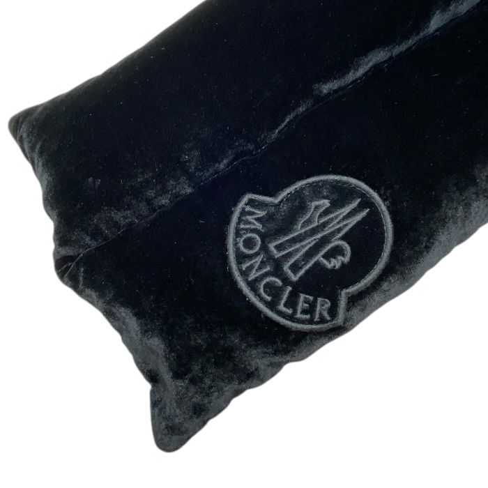 Moncler Velour Down Scarf Rayon Silk Black — view 3