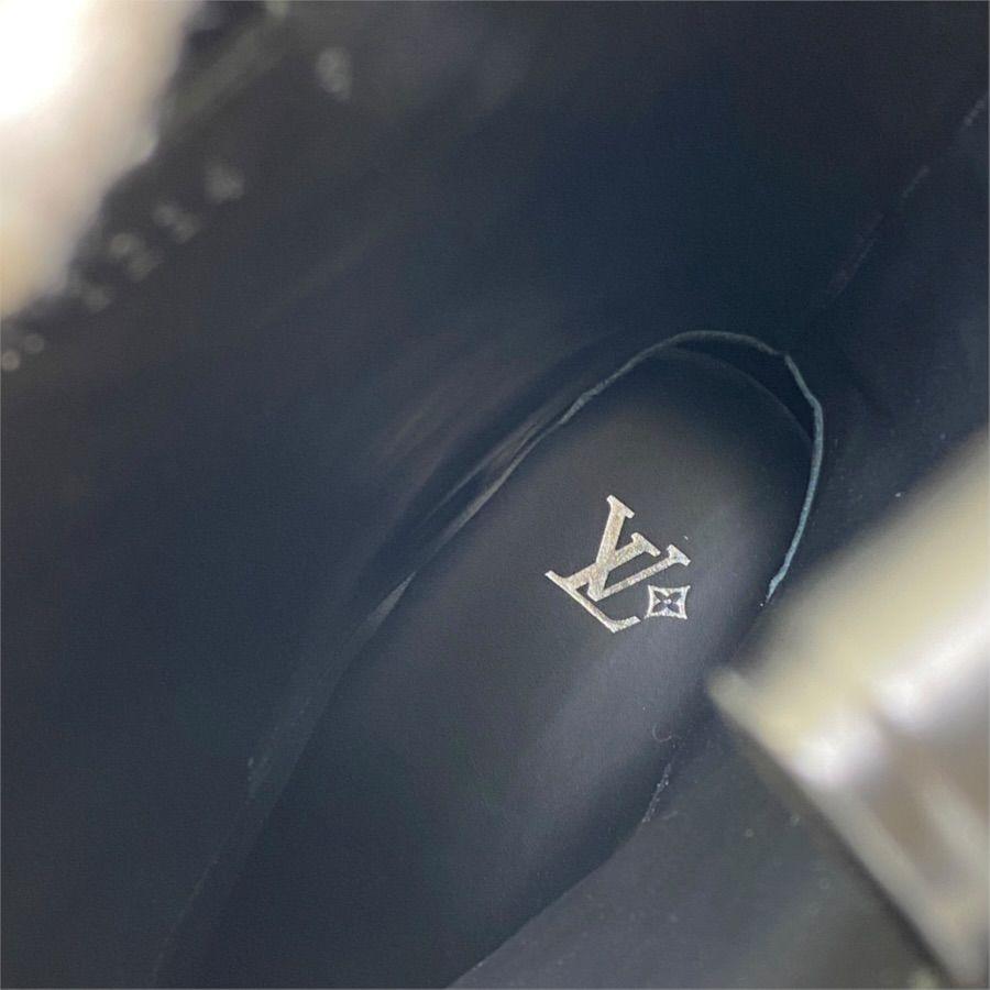 Louis Vuitton Long Boots Monogram Embossed Leather Black Shoes Casual — view 8