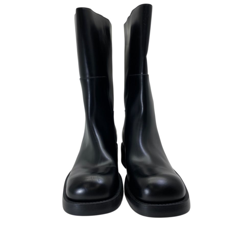 Louis Vuitton Long Boots Monogram Embossed Leather Black Shoes Casual — view 2
