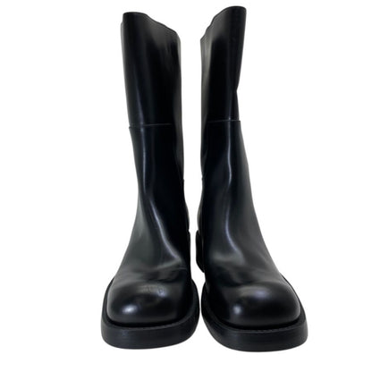 Louis Vuitton Long Boots Monogram Embossed Leather Black Shoes Casual — view 2