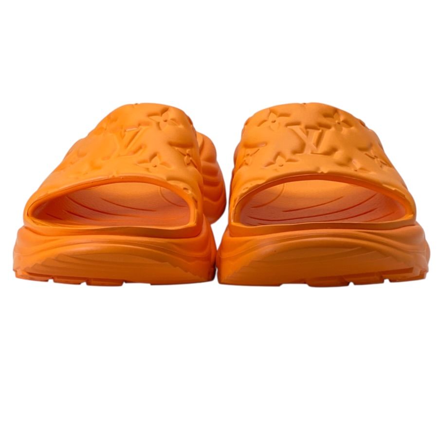 Louis Vuitton Pool 55 Line Sandals Monogram Embossed Rubber Orange — view 2