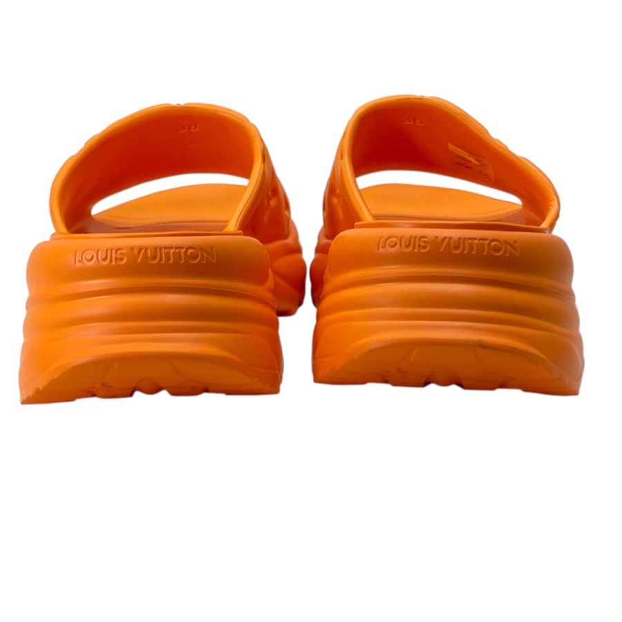 Louis Vuitton Pool 55 Line Sandals Monogram Embossed Rubber Orange — view 4