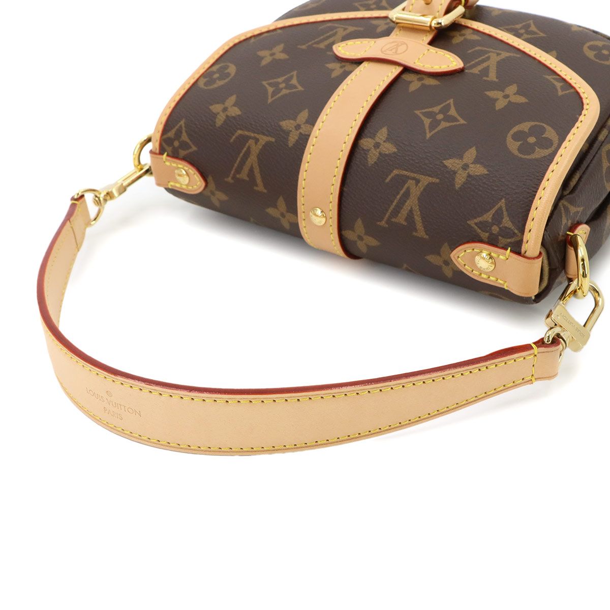 Louis Vuitton Monogram Saumur BB 2-Way Bag Brown — view 6